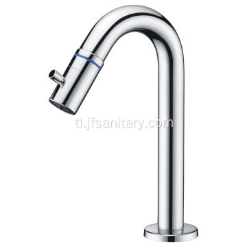 Rotary switch single cold basin grass faucet